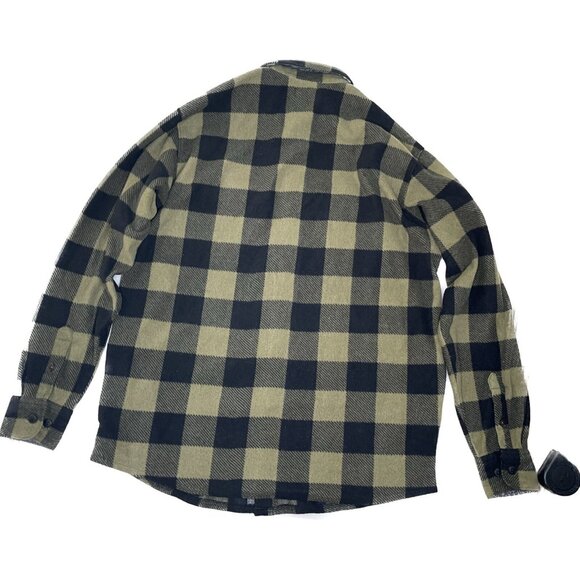 VTG Wrangler Men’s Buffalo Plaid Flannel Shirt Long Sleeve Button Up Pockets M - Picture 3 of 10